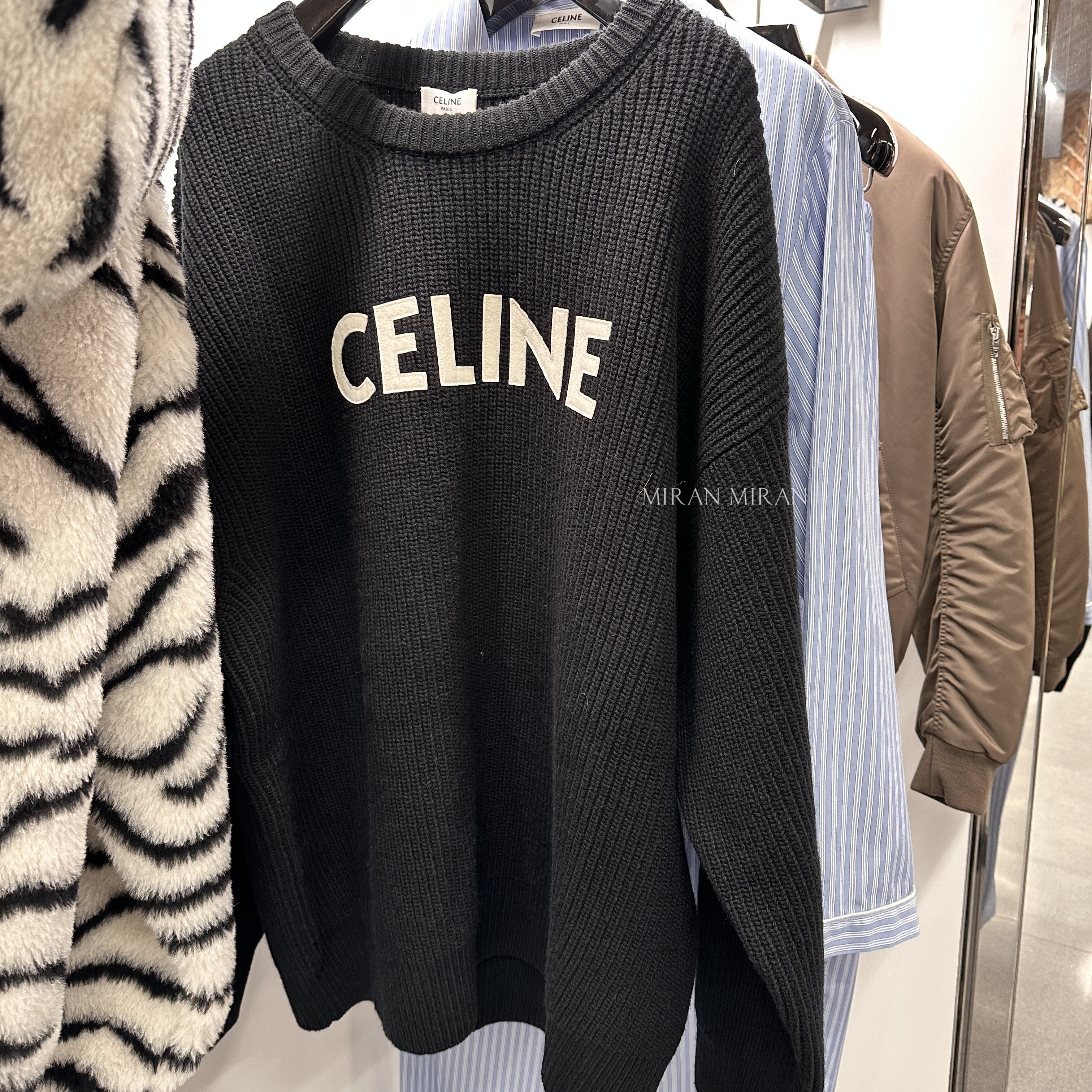 CELINE】CELINE オーバーサイズ セーター / リブ編みウール (CELINE