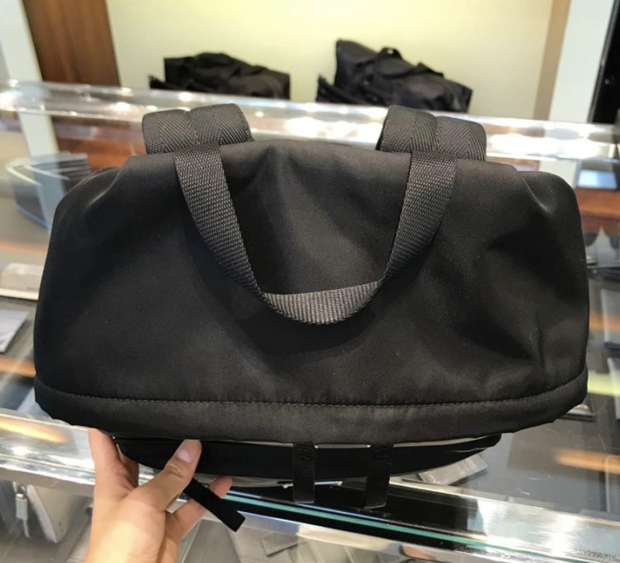 PRADA プラダ ロゴ ナイロン バックパック/リュック 2VZ034 黒 (PRADA