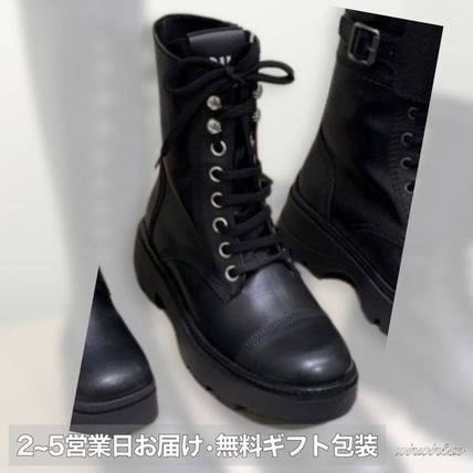 現地価格セール ブラック（黒）系 MiuMiu(ミュウミュウ) ブーツ