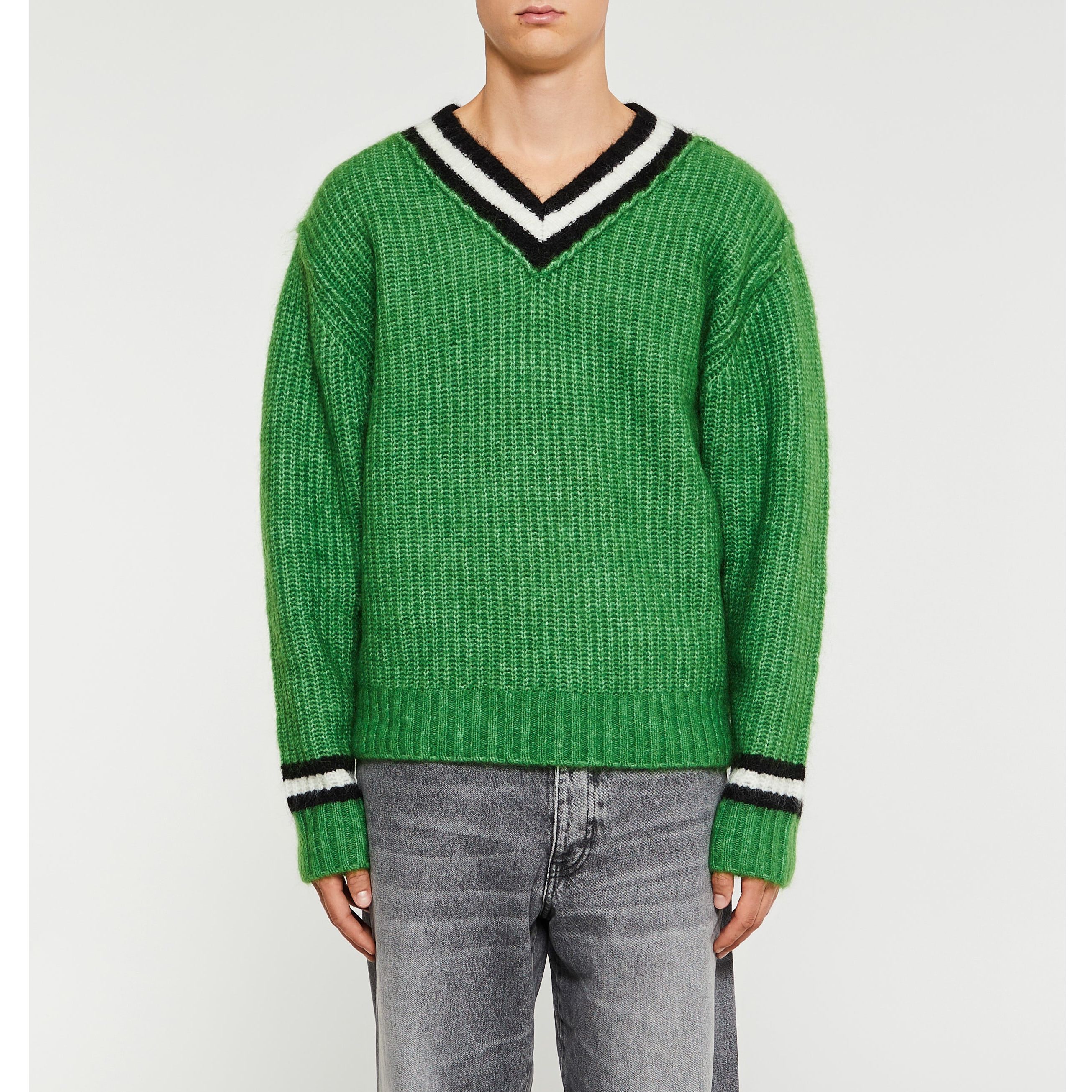 STUSSY】モヘアブレンド Vネック テニスセーター 送料関税込 (STUSSY