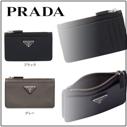 グレー（灰色）系 PRADA(プラダ) カードケース・名刺入れ(レディース