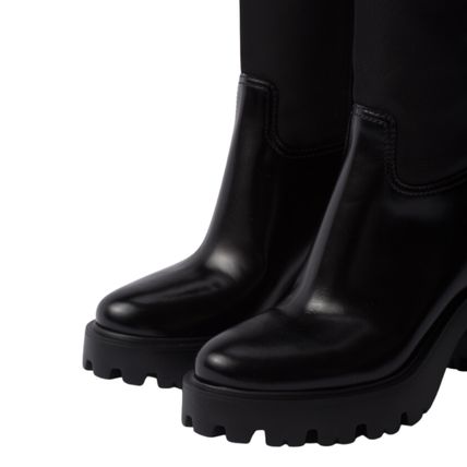 PRADA プラダ ロゴ レザー Re-Nylon リナイロン Boots ブーツ (PRADA