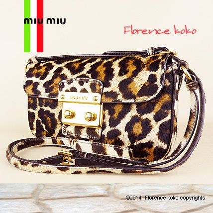 レア!!miumiu♪大人気ハラコレオパードショルダーAVORIO国内発送