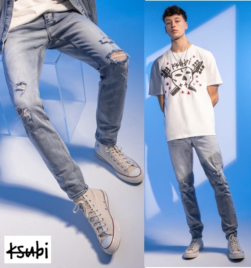 KSUBI】best color ダメージジーンズChitch Jean Philly Blue (KSUBI