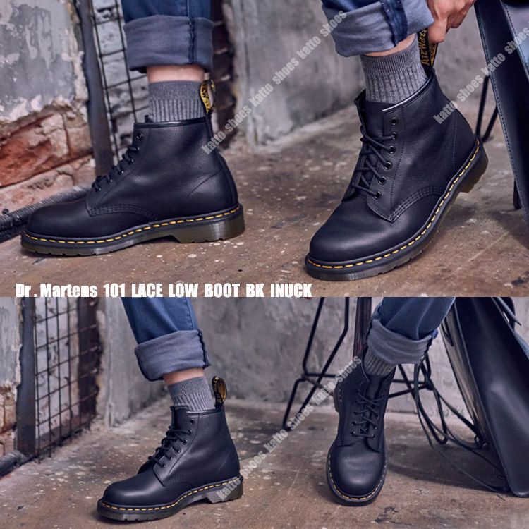 Dr Martens☆101 INUCK☆6ホール ブーツ☆イエロー ステッチ (Dr