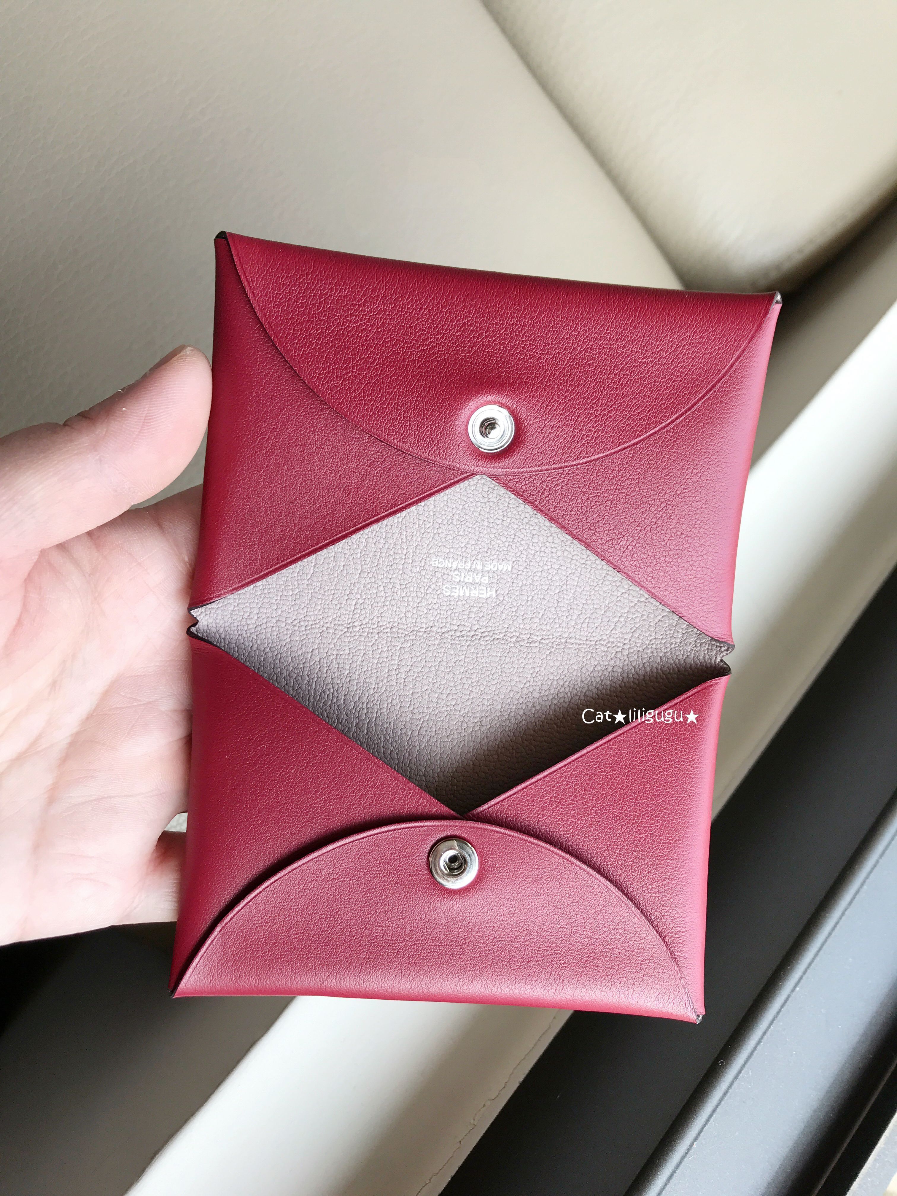 エルメス)ルージュグレナXグリシーヌ☆カルヴィ☆カードケース (HERMES