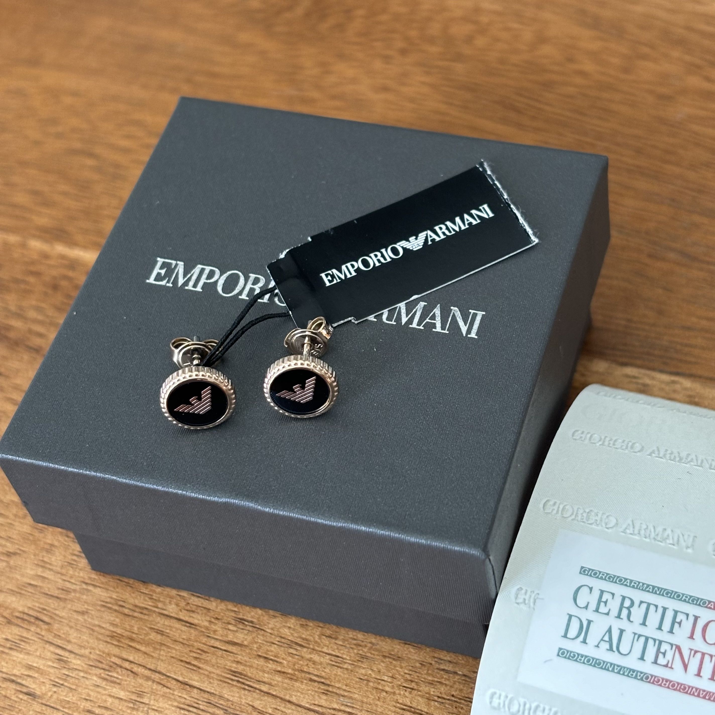 ☆EMPORIO ARMANI☆ロゴ スタッズ ピアス (EMPORIO ARMANI/ピアス