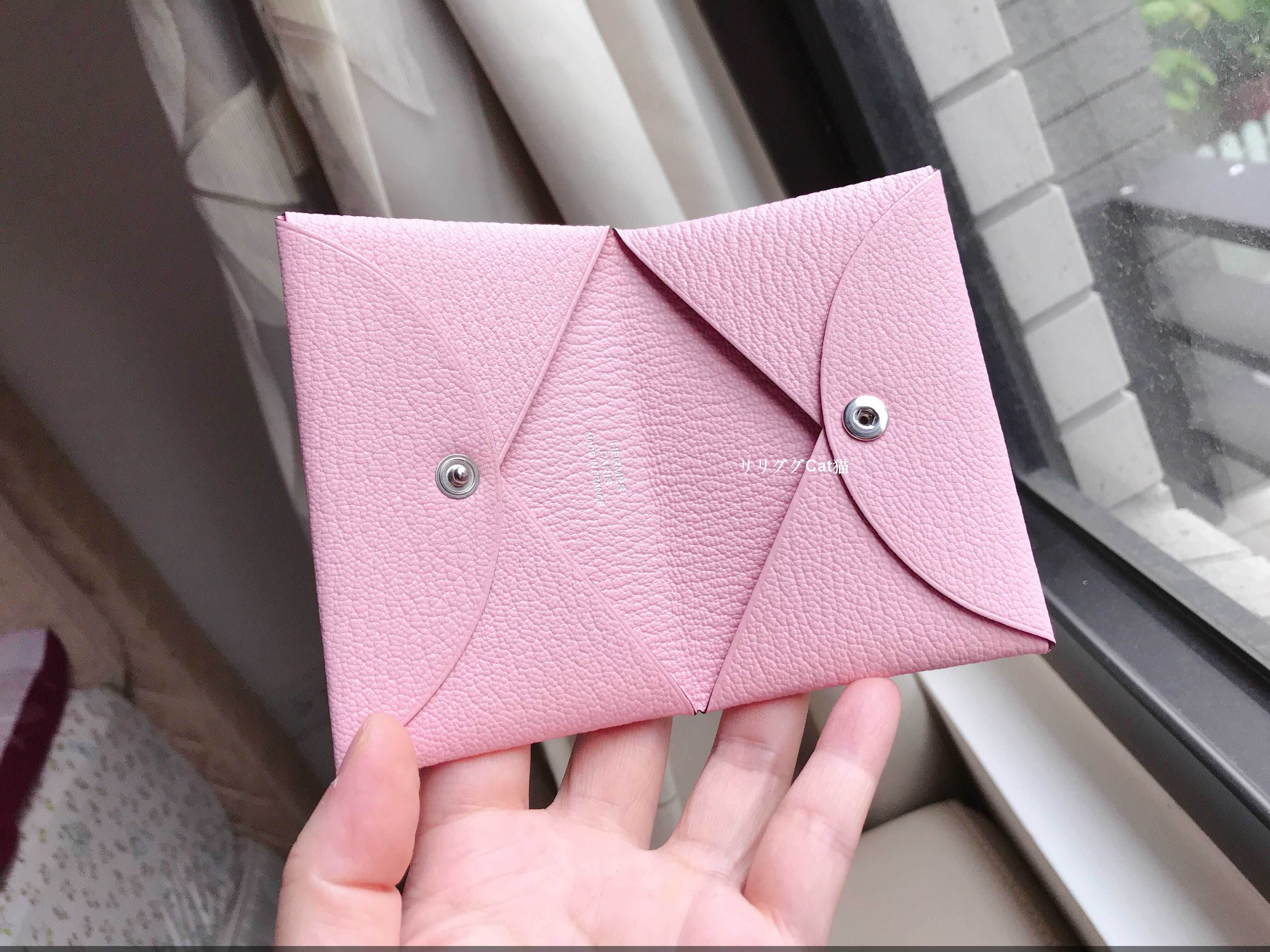 エルメス)ローズサクラ☆カルヴィ☆カードケース (HERMES/カードケース