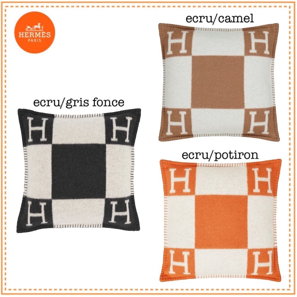 HERMES】クッション 《アヴァロン》 PM ウール カシミア (HERMES