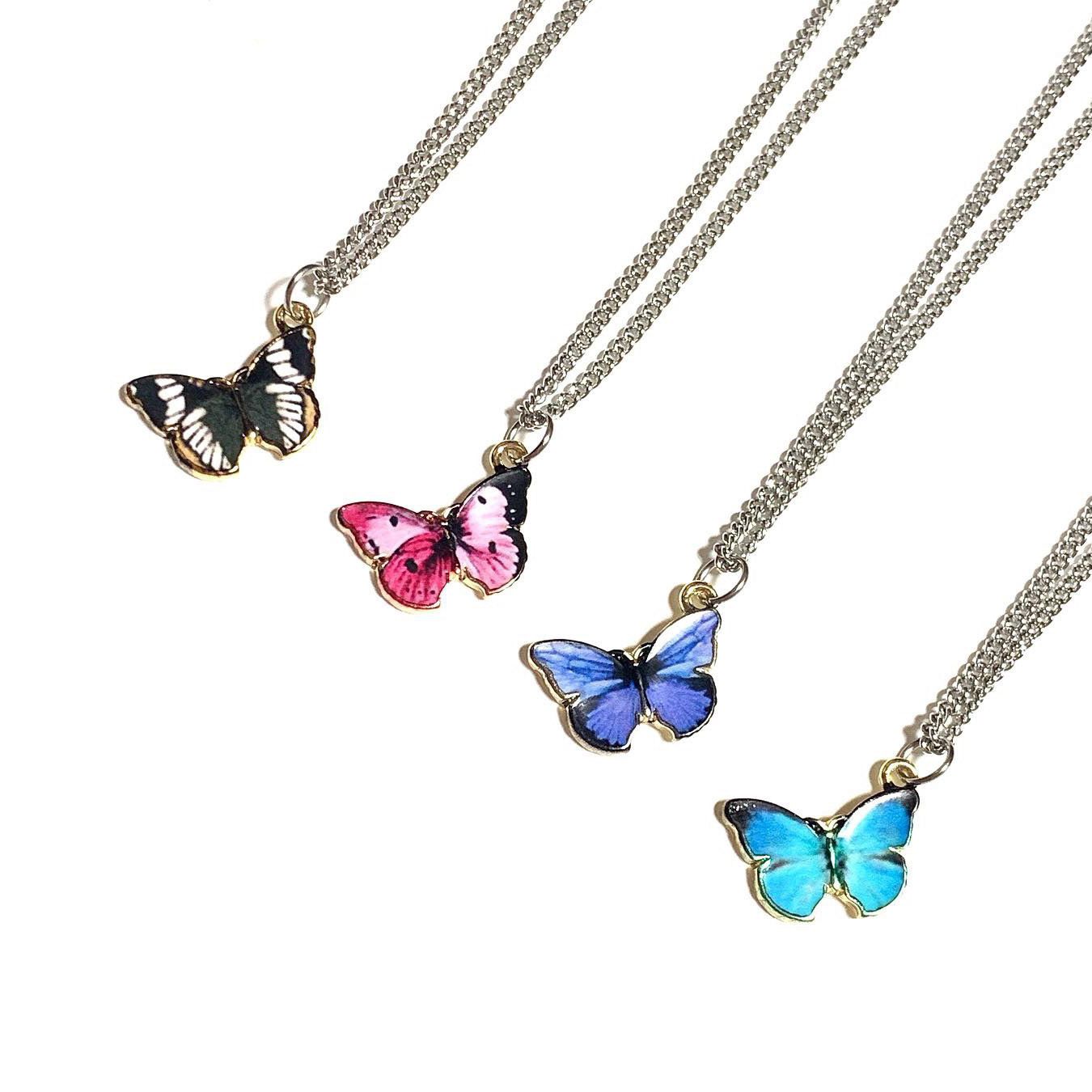 ☆WANDERING YOUTH☆韓国 蝶 ネックレスButterfly necklace 4色