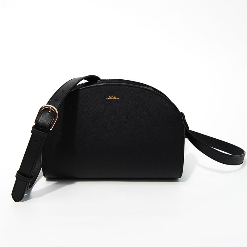 APC アーペーセー レザー ハーフムーン 半月型 ショルダーバッグ