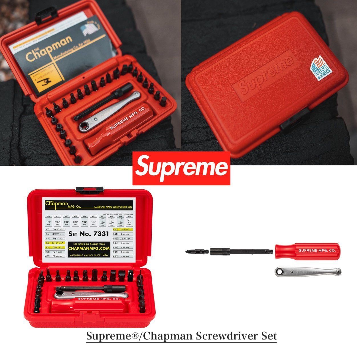 FW19 Supreme / Chapman Screwdriver Set - ドライバーセット (Supreme