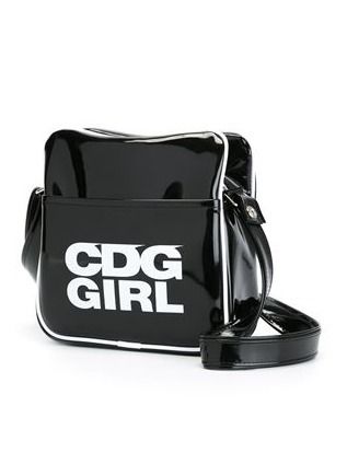 COMME des GARCONS CDG GIRL ロゴ エナメル ショルダーバッグ (COMME