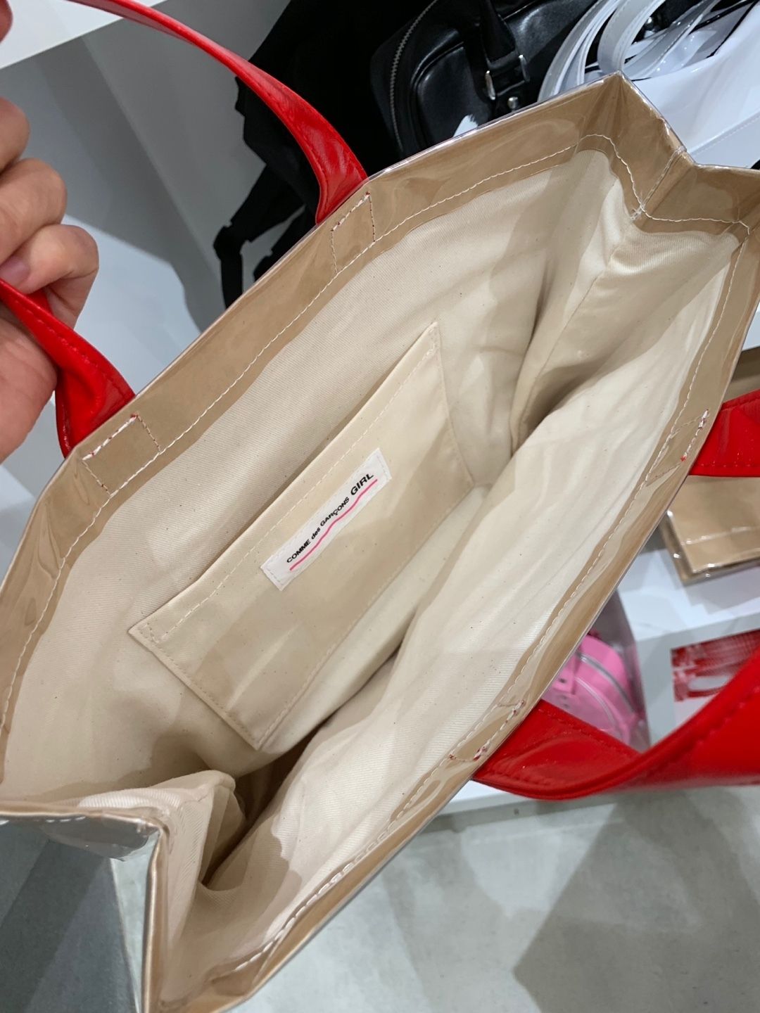 COMME des GARCONS GIRL 限定 ロゴ PVC トートバッグ (COMME des