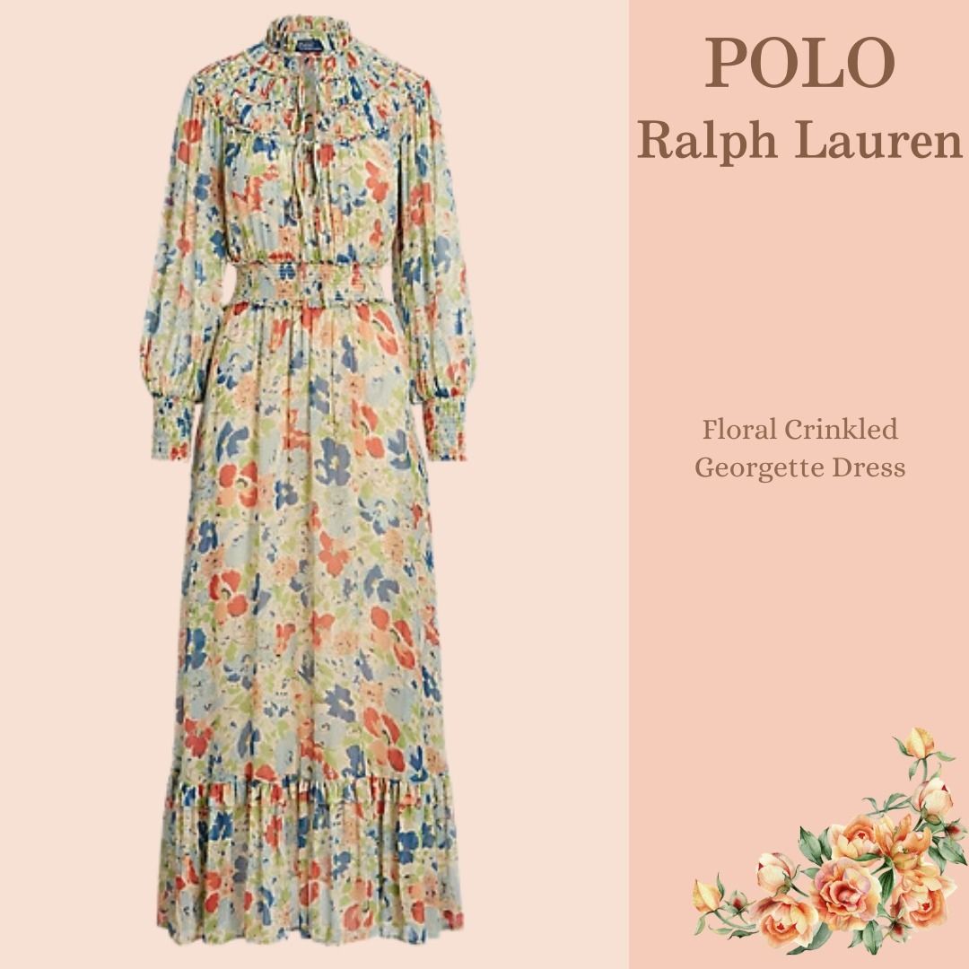 最新作【POLO RALPH LAUREN】可憐 花柄 ジョーゼット ワンピース (POLO
