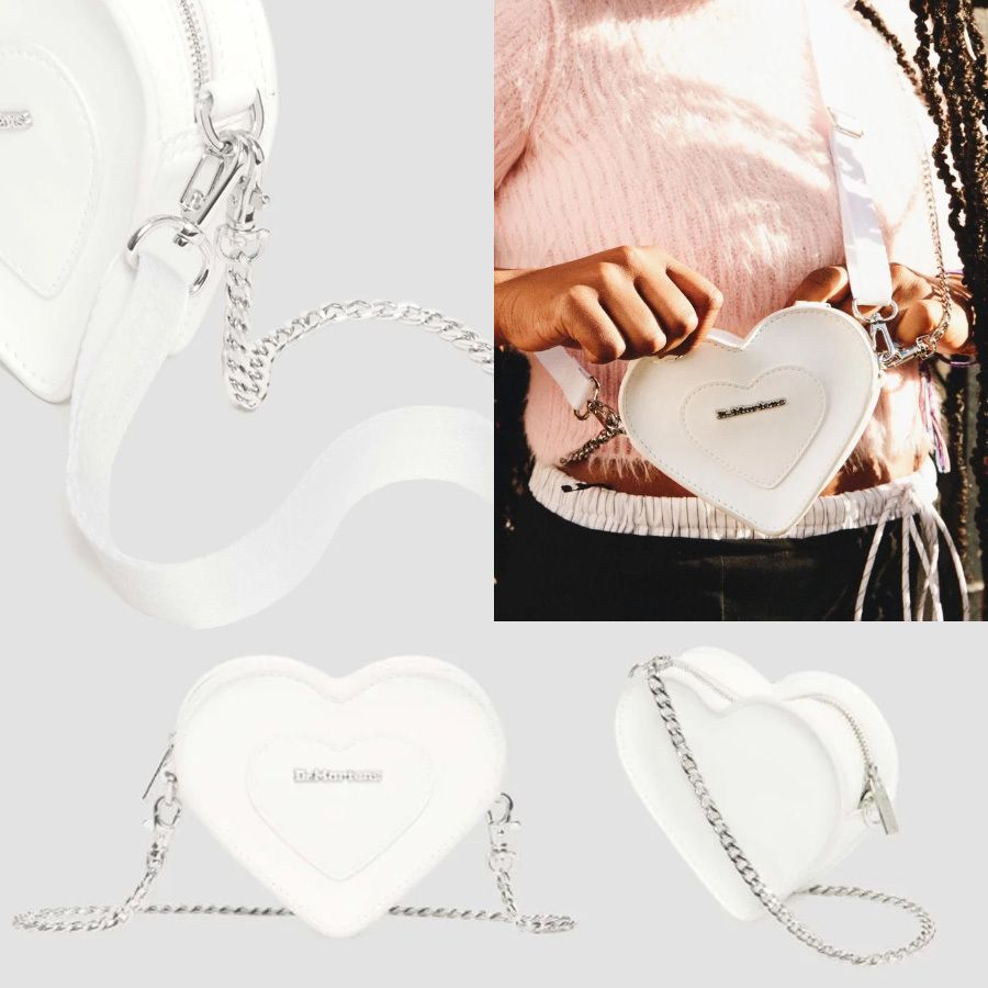 Dr Martens☆MINI HEART SHAPED LEATHER BAG☆WHITE (Dr.Martens