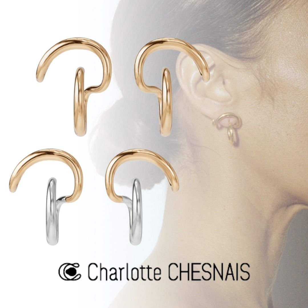 charlottechesnais】Hana Earrings 18カラット シルバー (Charlotte