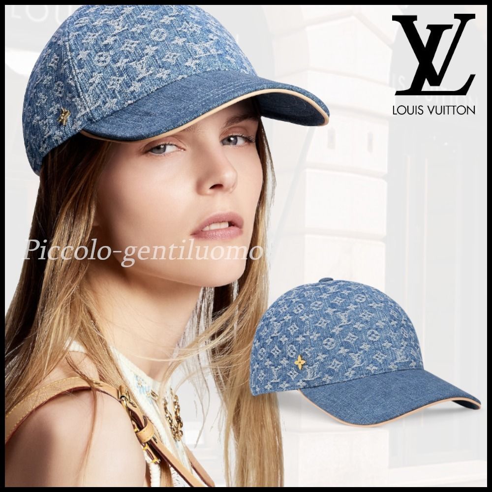 上品カジュアル☆】ルイヴィトン キャップ モノグラムデニム (Louis