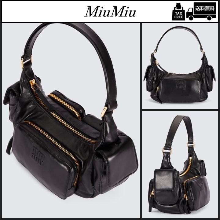 MiuMiu】ナッパレザー ポケットバッグ (MiuMiu/ハンドバッグ