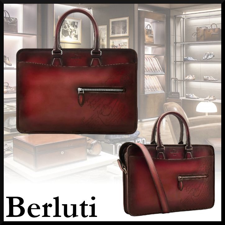 BERLUTI】Un Jour ミニ グラディアント レザーブリーフケース (Berluti