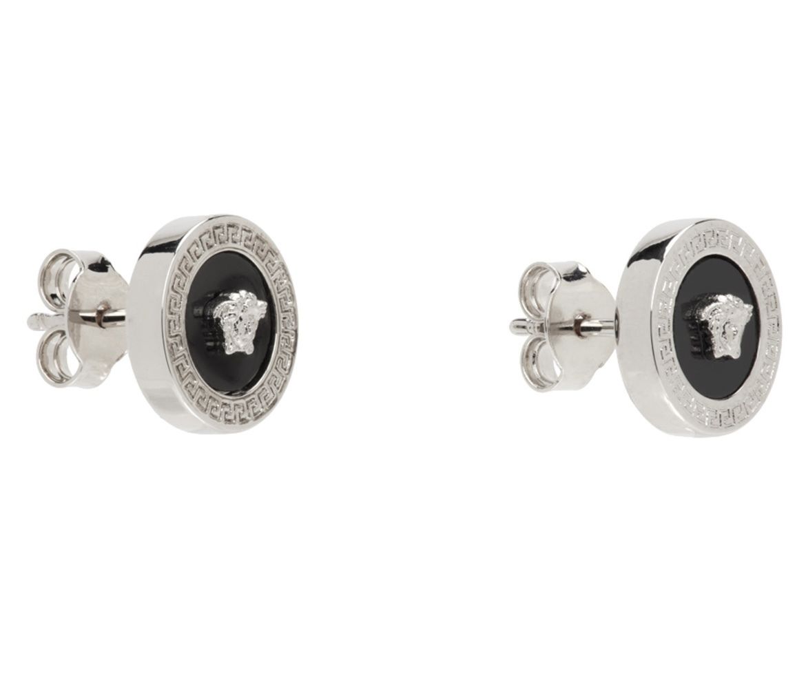 VERSACE シルバートーン メデューサ スタッド ピアス 人気 (VERSACE