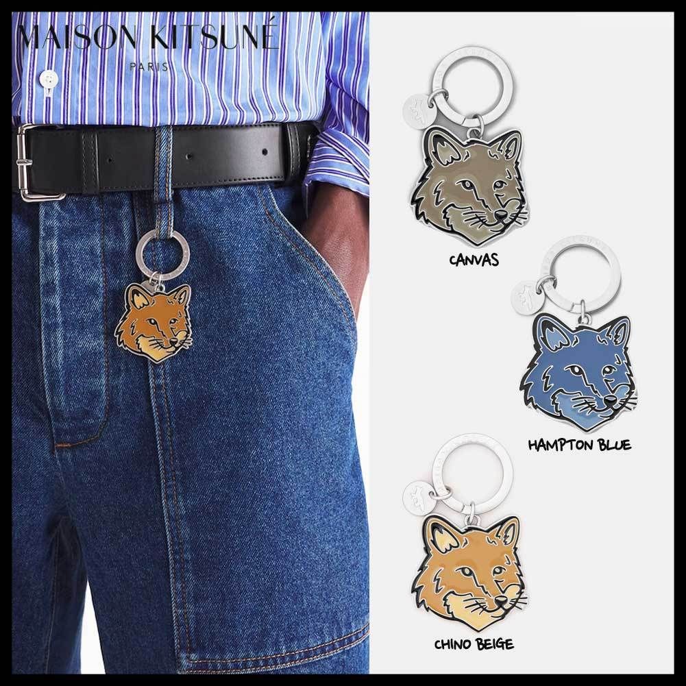 ○MAISON KITSUNE○UNISEX BOLD FOX HEAD KEYRING キーリング (MAISON