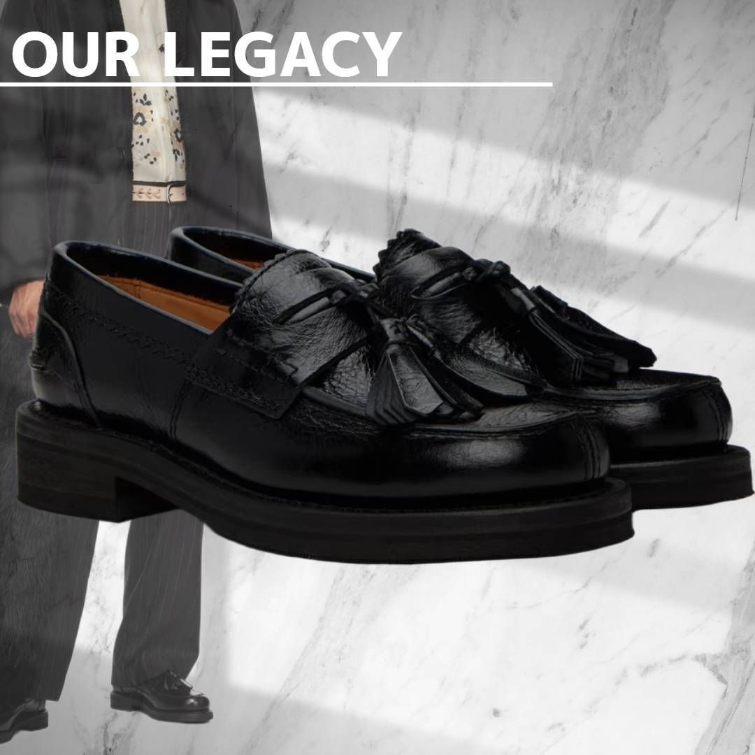 関税込【OUR LEGACY】ブラック タッセルローファー (OUR LEGACY/ドレス