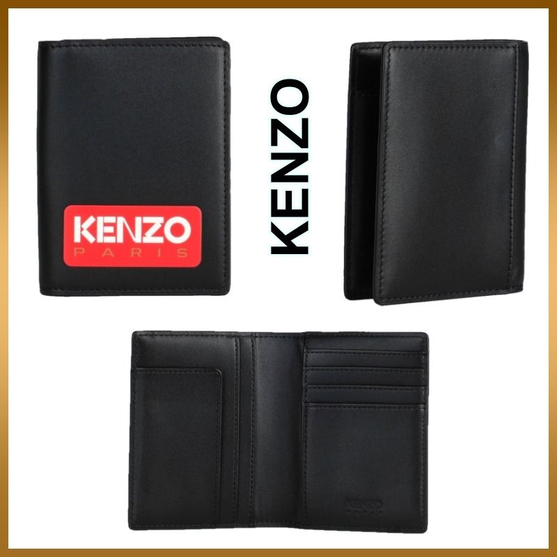 KENZO】財布 レザー ブランドロゴ 無地 カードホルダー関税込 (KENZO