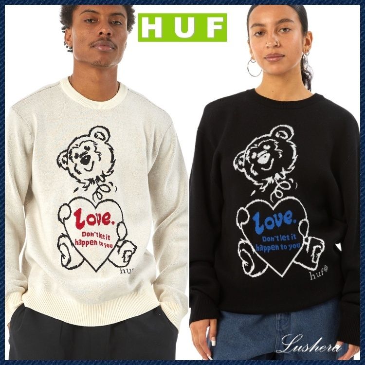 HUF ハフ BAD NEWS CREWNECK SWEATER ロゴニットセーター (HUF/ニット