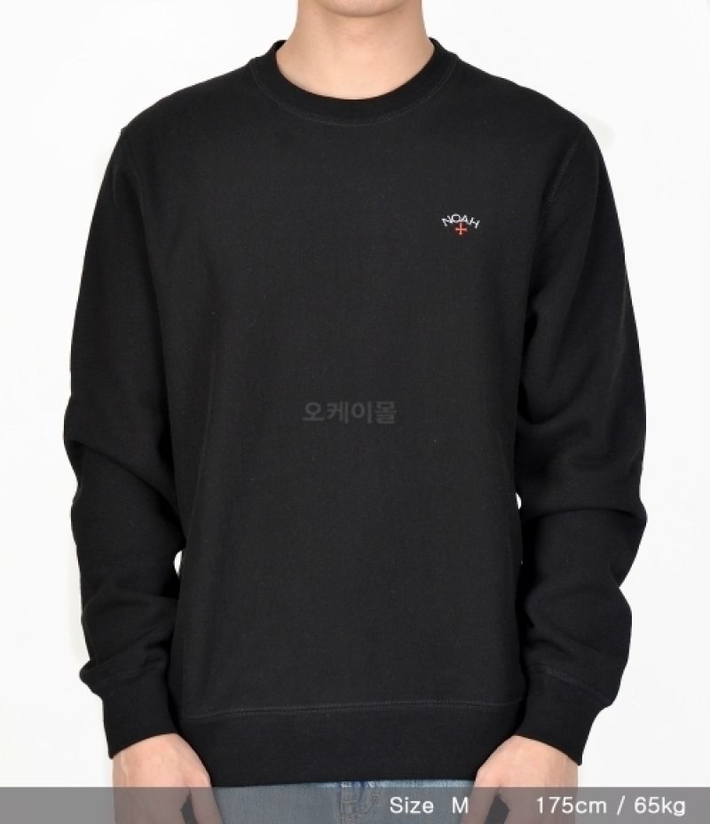 NOAH ALWAYS ブラック クルーネック スウェット Core Classic Crewneck