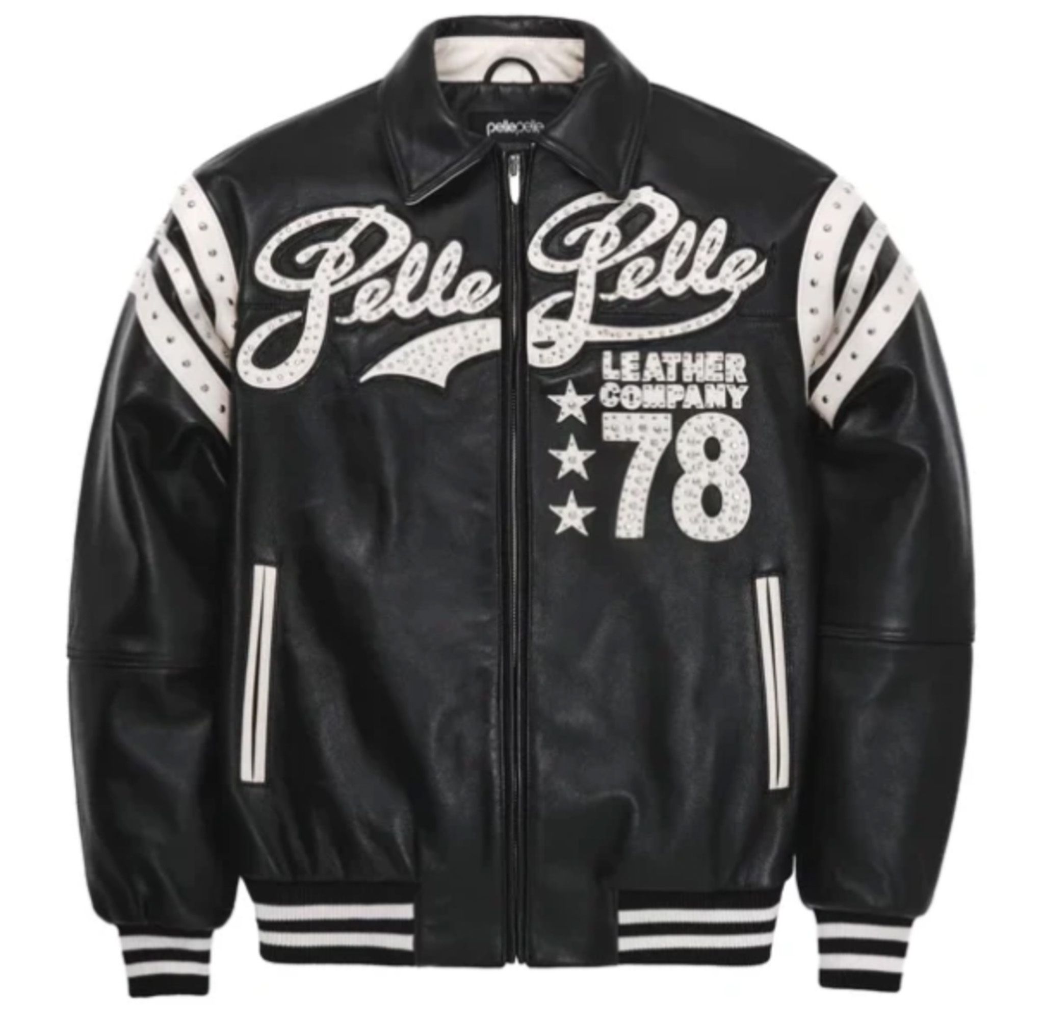 pellepelle バーシティジャケット スタジャン ブラック XXL Pelle