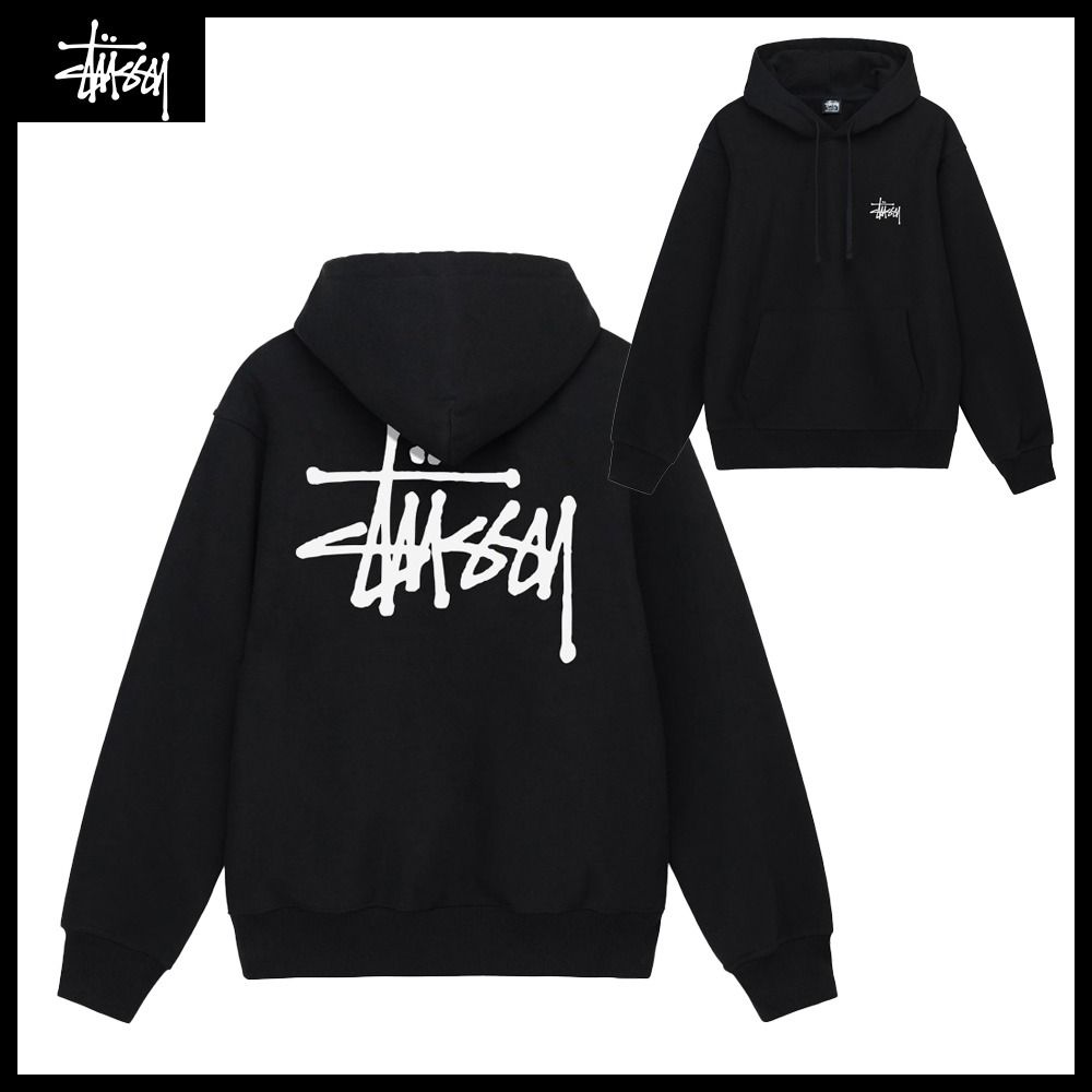 ☆Stussy☆Basic Stussy Hoodie Black☆男女共用☆大人気☆ (STUSSY