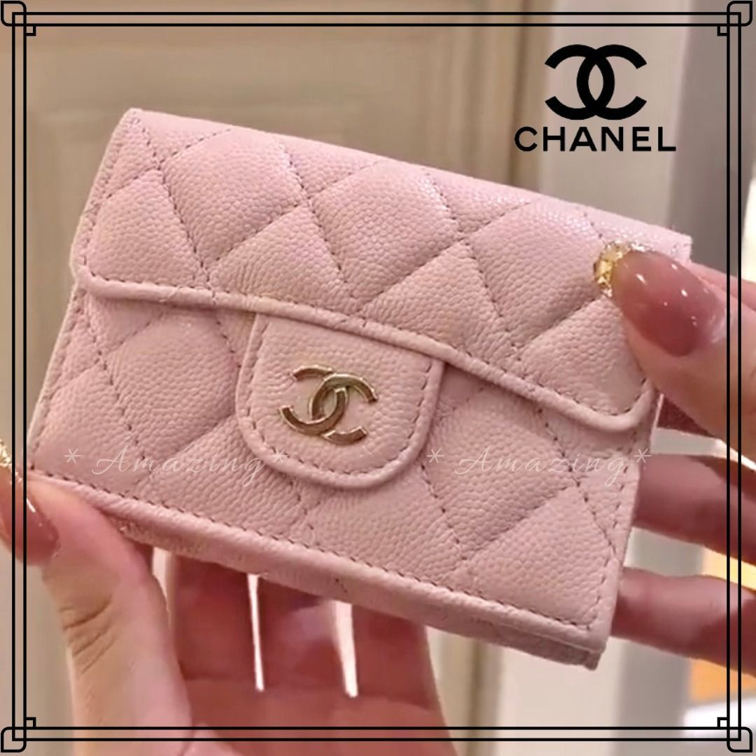 限定色♡ピンク】シャネル 三つ折り 折りたたみ 財布 (CHANEL