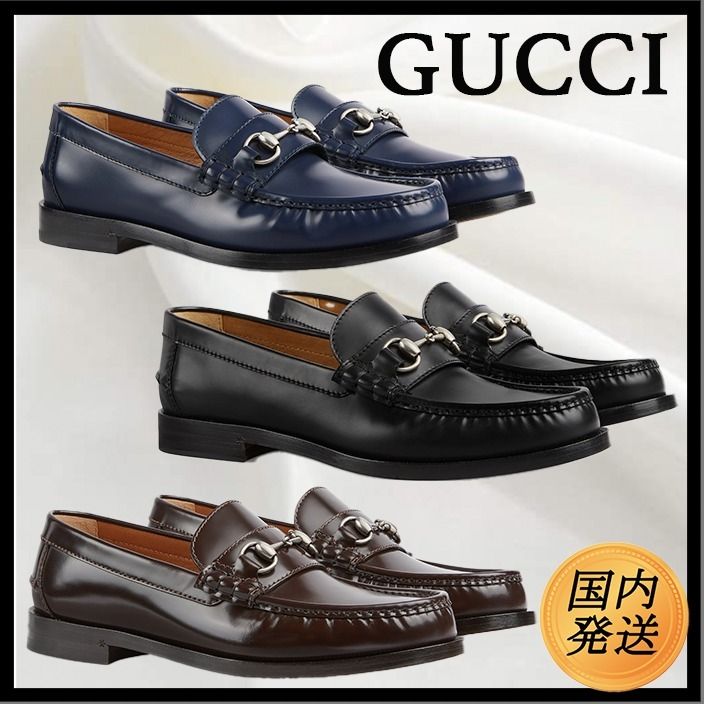 国内発送☆GUCCI】ホースビット付き メンズ ローファー (GUCCI/ドレス
