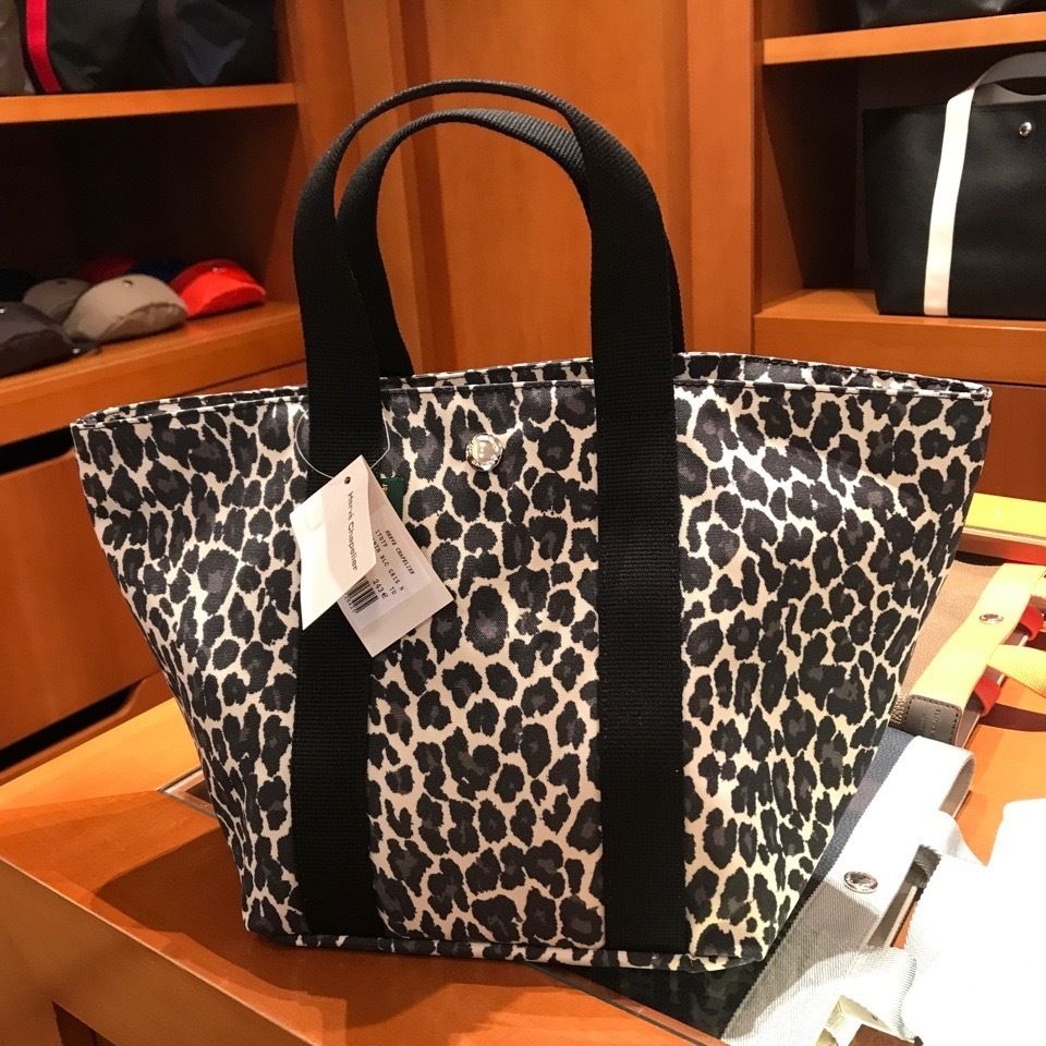 Herve Chapelier】1707F舟形 ZIP開閉 パンサーホワイト (HERVE