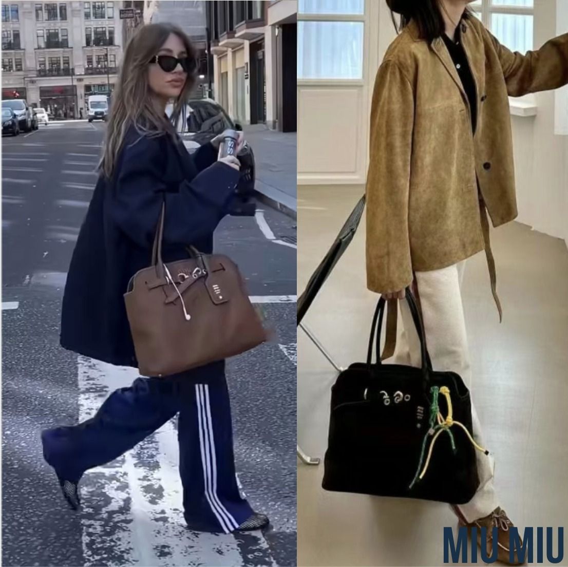 お仕事にもマザーズバッグにもMiu Miu☆Nappa leather bag (MiuMiu