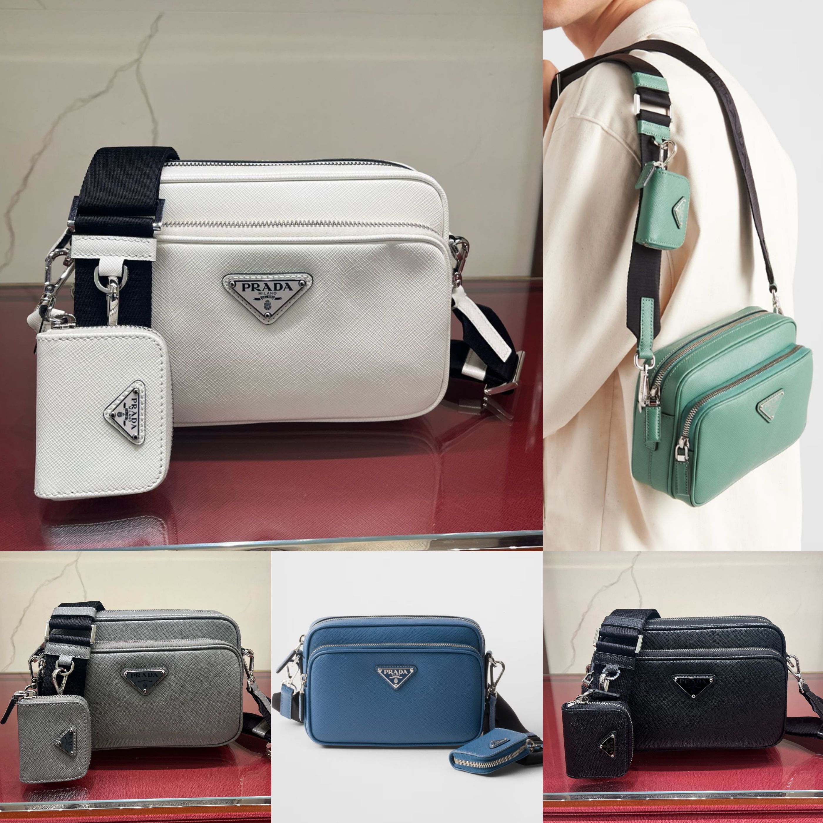 PRADA【入手困難】ポーチ付き☆サフィアーノ ショルダーバッグ