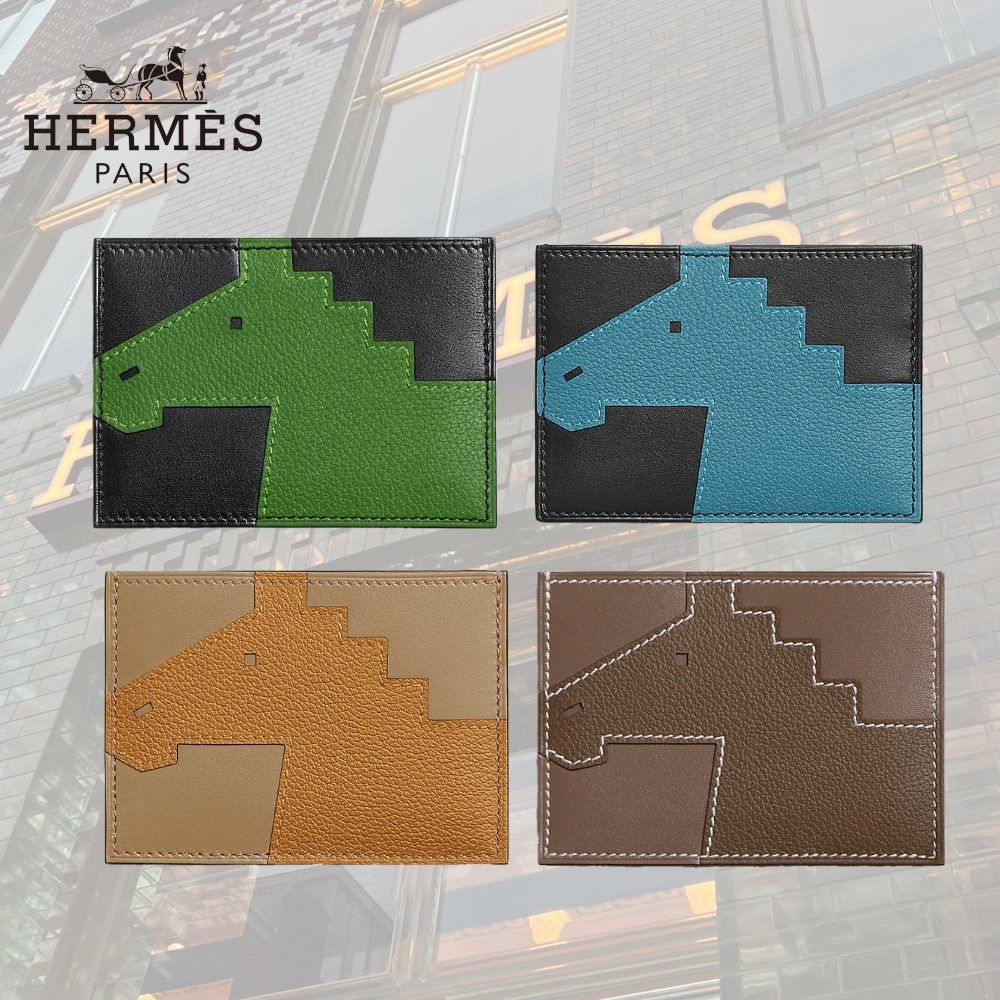 馬の横顔が◎プレゼントに】HERMES Cheval Pictoカードケース (HERMES