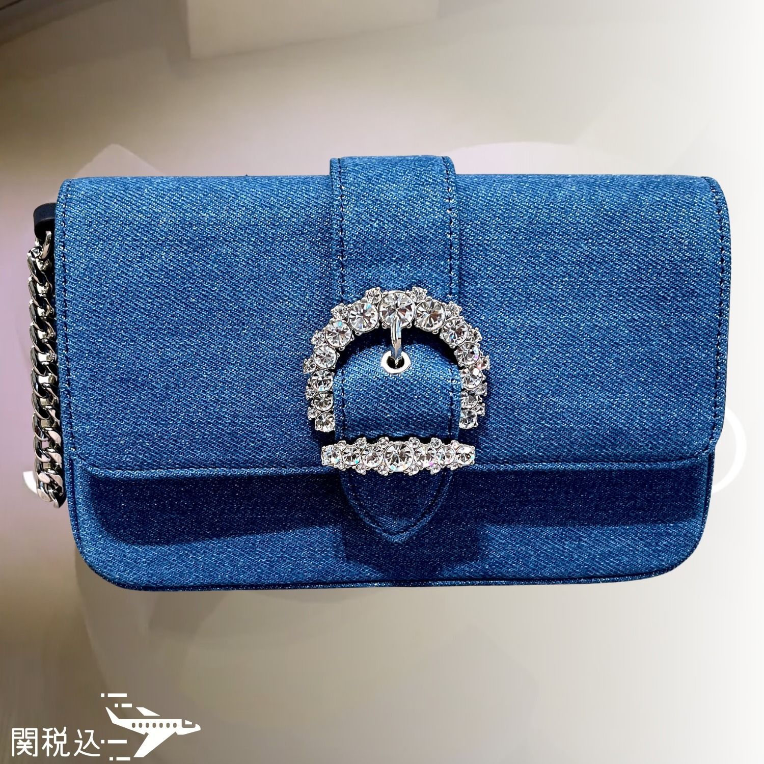 JIMMY CHOO ジミーチュウ CHERI デニム Bag ショルダーバッグ (Jimmy