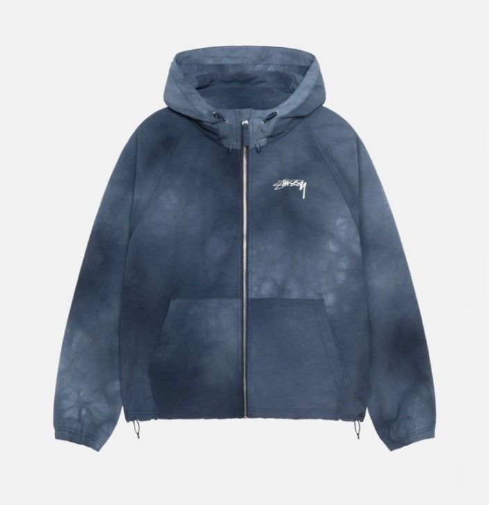 ☆関税込☆Stussy☆Wave Dye Beach Shell Jacket☆NAVY (STUSSY