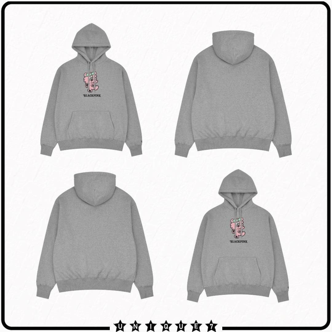 size:L】 【size:XL】Verdy x Blackpink Plush Hoodie Grey (BLACKPINK