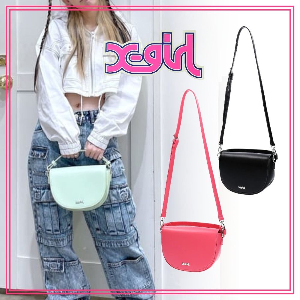 プレゼントに X-girl FAUX LEATHER HALF MOON SHOULDER BAG (X-girl