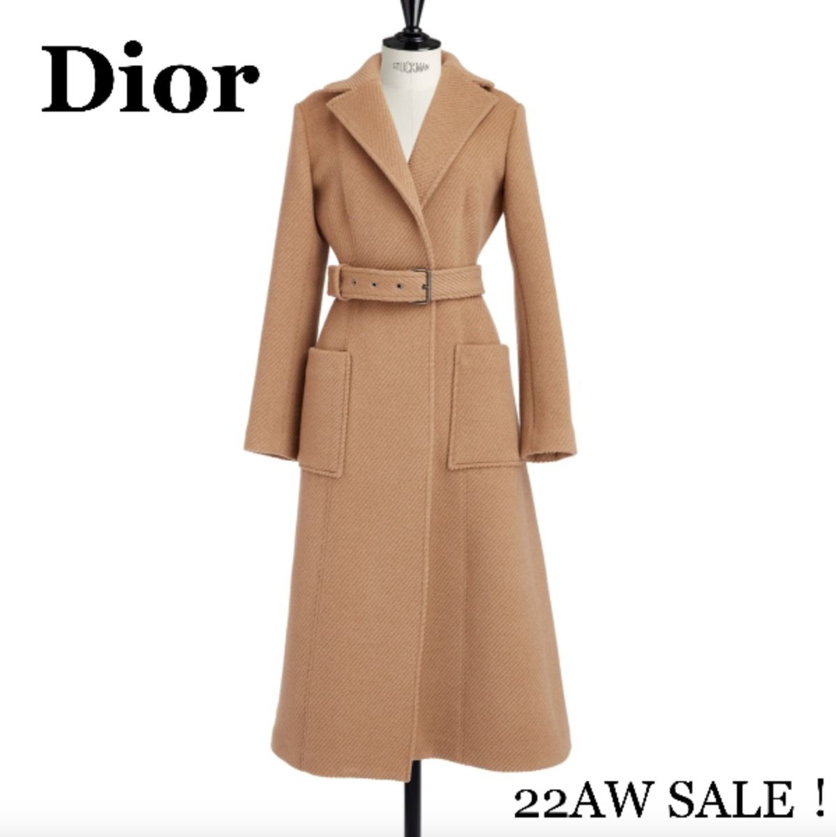 DIOR】セール！ ベルト付き ドレスのような キャメルコート (Dior