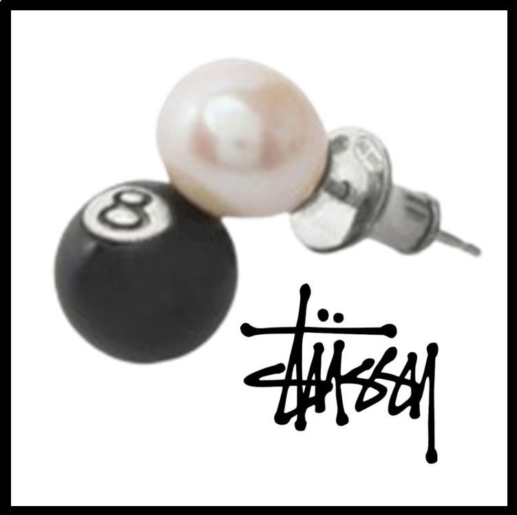 ☆関税込☆STUSSY☆8 BALL EARRING☆ (STUSSY/ピアス) 104572906【BUYMA】
