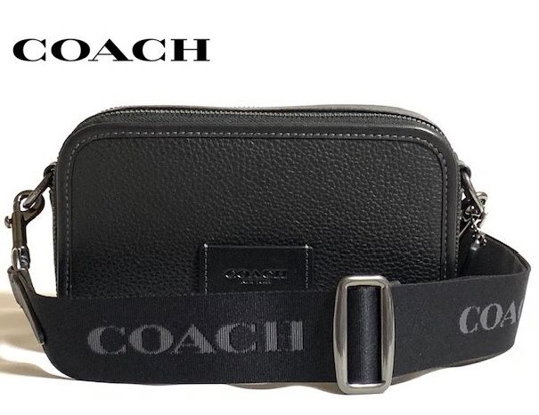 安心国内発送 COACH LEATHER ワイアット クロスボディ バッグ BK