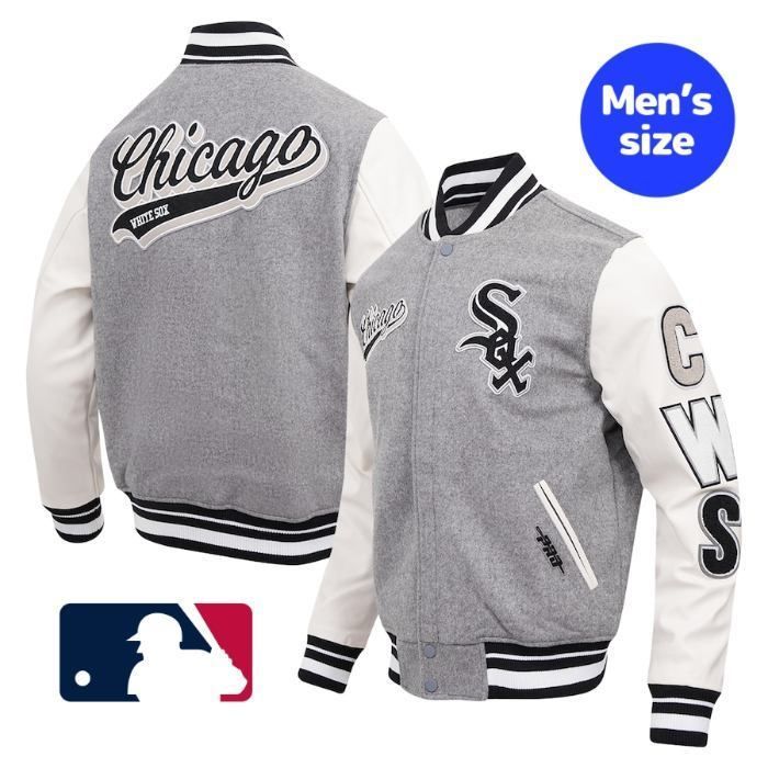 MLB ジャケット スタジャン アウター ホワイトソックス (スタジャン