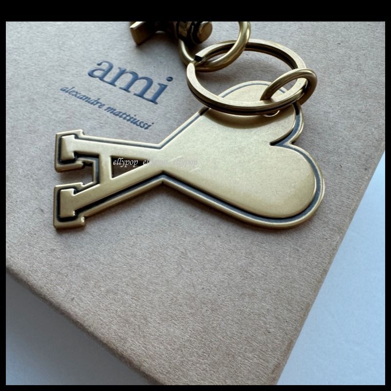 AMI PARIS アミパリス ハートロゴ キーリング ゴールド (AMI PARIS