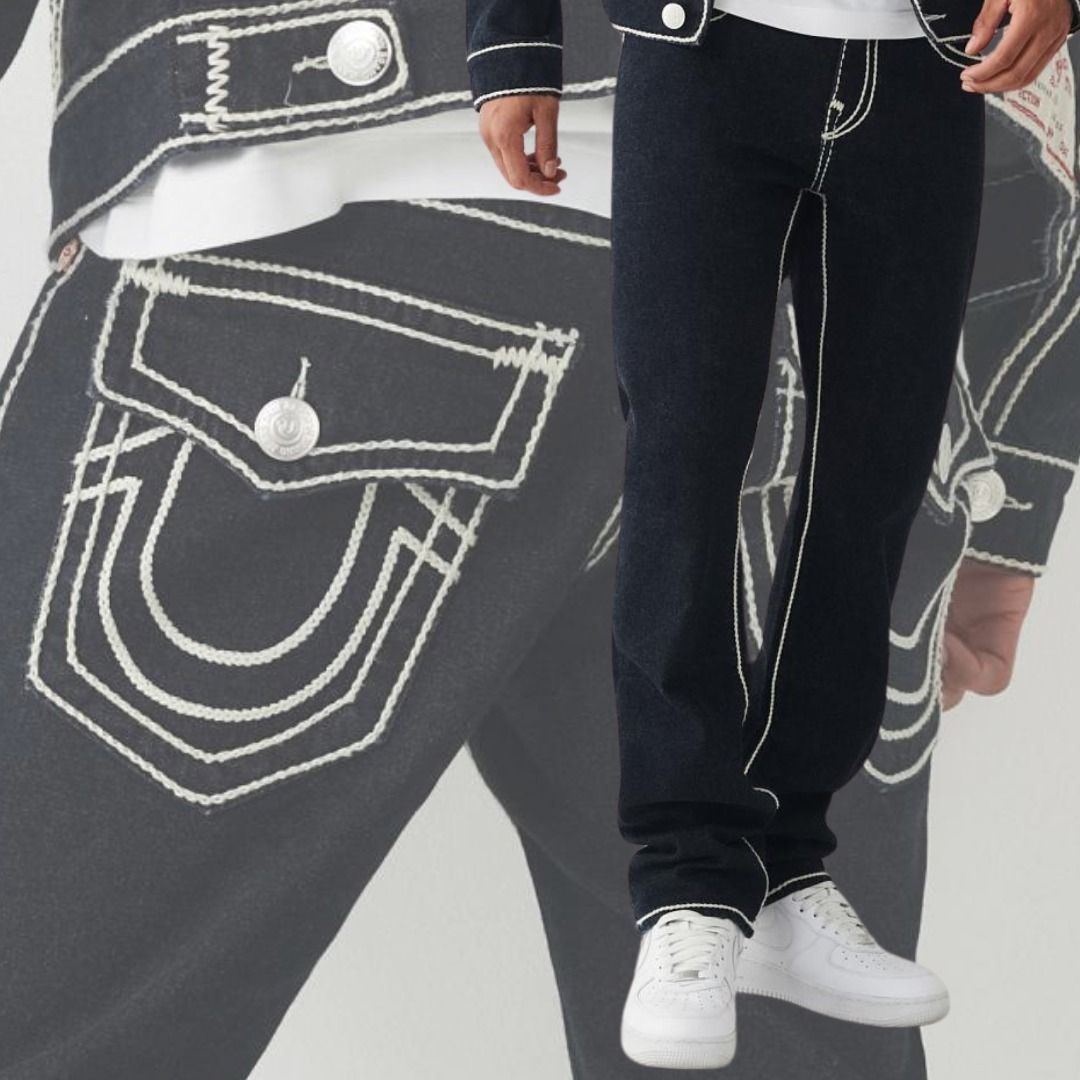 TRUE RELIGION】シック♪RICKY ROPE STITCHストレートジーンズ (TRUE