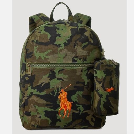 大人もOK! Polo Ralph Laurenペンケース付カモ迷彩バックパック (Ralph