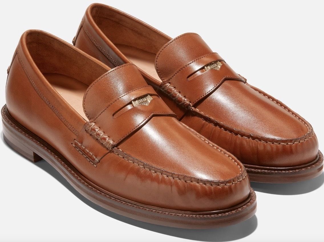 Cole Haan コイン ローファー ブラウン レザー ビジネス スーツ (Cole
